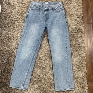 Princess Polly Light Wash Button Fly Classic Relaxed Jeans